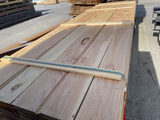 Ca. 120x Douglas Wisselsponning/Halfhoutsrabat, 18x190mm, lengte 400cm